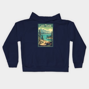 Lake Tahoe National Park Vintage Travel Poster Kids Hoodie